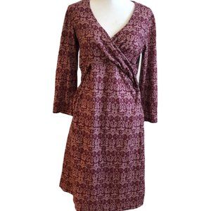 Prana Faux Wrap Purple Dress, Sz Small